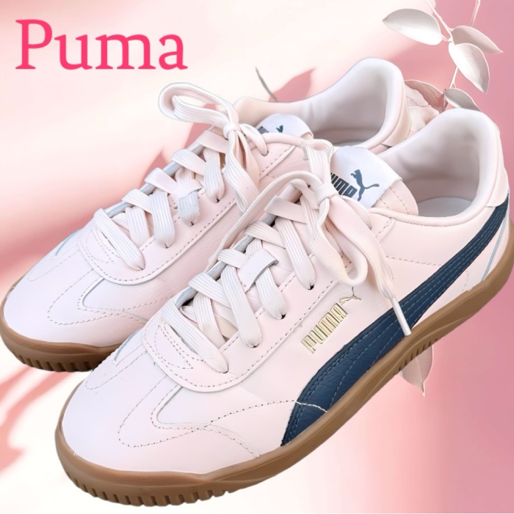 PUMA PINK 5V5 ISLAND GALACTIC LEATHER CLASSIC LOGO TRAINER SNEAKERS - 7.5 👟💗